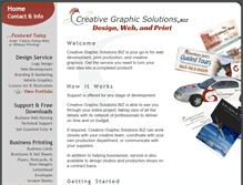 Tablet Screenshot of creativegraphicsolutions.biz
